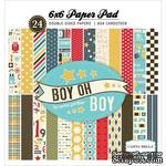 Набор двусторонней бумаги Carta Bella - Boy Oh Boy - Paper Pad, 15х15 см - ScrapUA.com