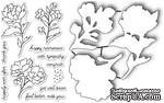 Набор ножей и штампов от Poppystamps - Peony Stems and Blossoms - ScrapUA.com