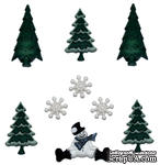 Набор декоративных пуговиц Dress It Up - Evergreen - ScrapUA.com