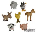 Набор декоративных пуговиц Dress It Up -  Funny Farm - ScrapUA.com
