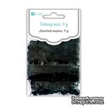 Пайетки микс 9 г, 3 вида, цвет черный , TM dpCraft (Dalprint) - ScrapUA.com
