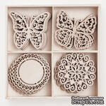 Дерев&#039;яні елементи dpCraft - Decors And Butterflies, 20 шт - ScrapUA.com
