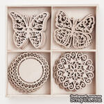 Дерев&#039;яні елементи dpCraft - Decors And Butterflies, 20 шт - ScrapUA.com