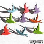 Набор брадсов Eyelet Outlet - Flying Bird Brads - Fall, 12 шт - ScrapUA.com