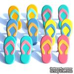 Набор брадсов Eyelet Outlet - Big Flip Flop Brads, 12 штук - ScrapUA.com