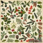 Лист с картинками для вырезания Winter botanical diary 30,5х30,5 см, ТМ Фабрика Декора - ScrapUA.com