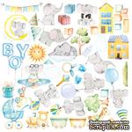 Лист с картинками для вырезания My cute Baby elephant boy 30,5х30,5 см, ТМ Фабрика Декора - ScrapUA.com