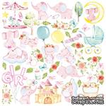 Лист с картинками для вырезания My cute Baby elephant girl 30,5х30,5 см, ТМ Фабрика Декора - ScrapUA.com