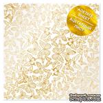 Ацетатный лист с фольгированием Golden Butterflies 30,5х30,5 см, ТМ Фабрика Декора - ScrapUA.com