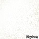 Лист односторонней бумаги с фольгированием Golden Mini Drops White, ТМ Фабрика Декора - ScrapUA.com