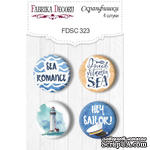 Скрапфишки 4шт. Набор 323, Sea soul, ТМ Фабрика Декору - ScrapUA.com