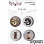 Скрапфишки набор 4шт Grunge&amp;Mechanics #363, ТМ Fabrika Decoru - ScrapUA.com
