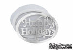 Заготовка для шейкера Happy holidays 9.3x6.8 см, колір срібло, ТМ Фабрика Декору - ScrapUA.com