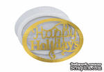 Заготовка для шейкера Happy holidays 9.3x6.8 см, колір золото, ТМ Фабрика Декору - ScrapUA.com