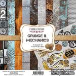 Набор скрапбумаги Grunge&amp;Mechanics 20x20см, ТМ Fabrika Decoru - ScrapUA.com