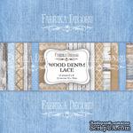 Набор скрапбумаги Wood denim lace 15x15см, ТМ Фабрика Декору - ScrapUA.com