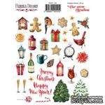 Набор наклеек (стикеров) 34 шт Our warm Christmas 141, ТМ Фабрика Декора - ScrapUA.com