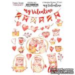 Набор наклеек (стикеров) 22 шт My Valentine #162, ТМ Фабрика Декора - ScrapUA.com