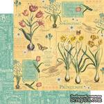 ЦЕНА СНИЖЕНА! Лист бумаги Graphic 45 - Time to Flourish - April Flourish, размер 30х30 см, двусторонняя - ScrapUA.com
