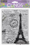 Резиновый штамп Hero Arts - Newspaper Eiffel Tower, c оснасткой - ScrapUA.com