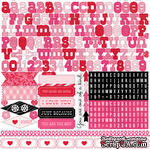 Лист наклеек - алфавит от Echo Park - Love Story Element Stickers, 30х30 см - ScrapUA.com