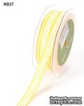 Лента SOLID/CHECK, ширина 9,5мм, цвет YELLOW, 90см - ScrapUA.com
