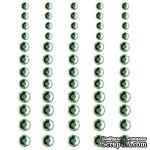 Половинки кристаллов на клеевой основе Queen &amp; Co - Rhinestones Grass Green, 60 штук - ScrapUA.com