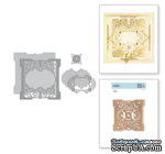 Ножи для вырубки от Spellbinders - Shapeabilities Antiquities Square Etched Dies Vintage Treasures by Becca Feeken - ScrapUA.com