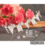 Чипборд ScrapBox - гирлянда из флажков с розами Hw-064 - ScrapUA.com