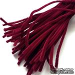 Синельная проволока, цвет бордовый, 30 см, 1 штука - ScrapUA.com