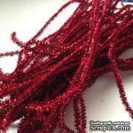 Синельная проволока, цвет люрекс красный, 30 см, 1 штука - ScrapUA.com