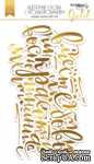 Ацетатные высеченные слова c фольгированием от Scrapmir - Gold (золотые), 12шт - ScrapUA.com