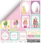 Лист двусторонней скрапбумаги от Scrapmir - Карточки из коллекции Sweet Girls, 30x30 см - ScrapUA.com