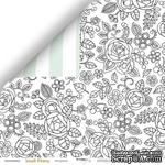 Лист двусторонней бумаги от Scrapmir - &quot;Настроение&quot; из коллекции Simple Flowers, 30x30 см - ScrapUA.com