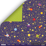 Лист двусторонней бумаги от Scrapmir - Вселенная - Ticket to the Moon, 30x30см  - ScrapUA.com
