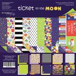 Набор двусторонней бумаги от Scrapmir  - Ticket to the Moon (ENG), 30х30см,10шт - ScrapUA.com