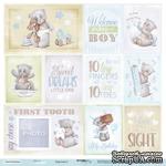 Лист односторонней бумаги от Scrapmir - Карточки 2 ENG из коллекции Mommy&#039;s Hero,  30x30 см - ScrapUA.com