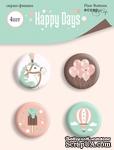 Набор скрап-фишек для скрапбукинга от Scrapmir - Happy Days, 4шт - ScrapUA.com