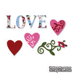 Лезвия от Sizzix - Sizzlits Die Set - Love Set №3, 8 шт. - ScrapUA.com