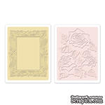 Папки для тиснения и эмбоссинга от Sizzix - Roses &amp; Frame Set, 2 шт - ScrapUA.com