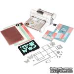 Машинка для вирубки і тиснення Sizzix Big Shot PLUS Machine White &amp; Gray, біло-сіра (з платформою і пластинами), стартовий набір - ScrapUA.com