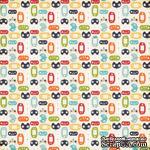 Лист скрапбумаги от Echo Park - Controllers, Игра на приставке, 30х30 см - ScrapUA.com