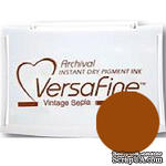 Пигментные быстросохнущие чернила Tsukineko - VersaFine Pads Vintage Sepia - ScrapUA.com