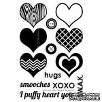 Набор акриловых штампов Technique Tuesday - Puffy Hearts - ScrapUA.com