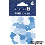 Набор бумажных цветов Studio G - Blue, цвет голубой, 20 штук - ScrapUA.com