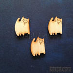 Деревянная фигурка WOOD-032 - Котик funny, 1 штука - ScrapUA.com