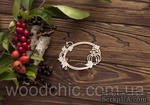 Чипборд рамка овальная с тыквой от WOODchic, 9,5х8 см - ScrapUA.com